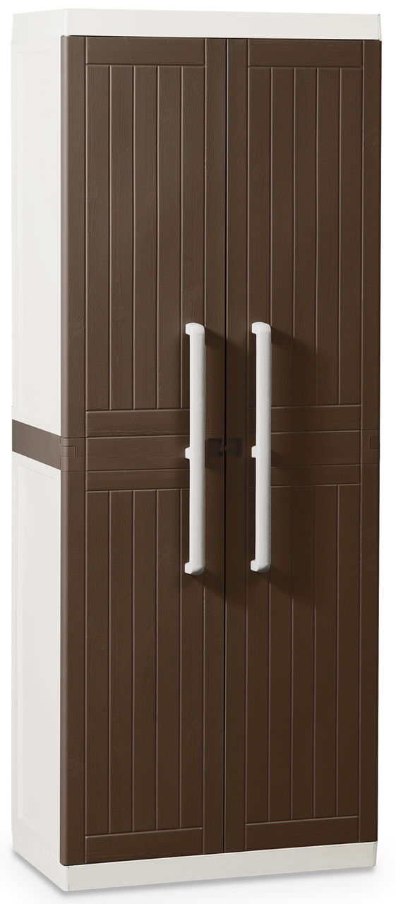 Шкаф WOOD LINE S, 2-х дверный с 4 полками, коричневый 